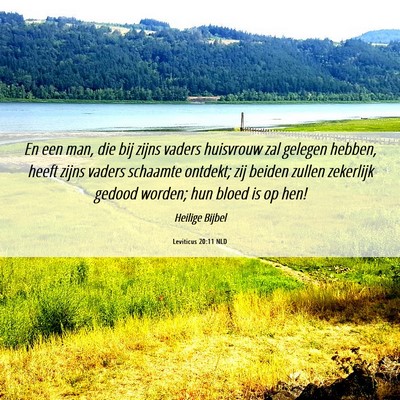 Picture 06 - Leviticus 20:11 NLD - En een man, die bij zijns vaders huisvrouw zal - Bible Verse Picture