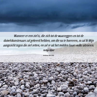 Picture 06 - Leviticus 20:6 NLD - Wanneer er een ziel is, die zich tot de - Bible Verse Picture