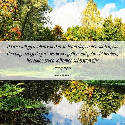 Picture 06 - Leviticus 23:15 NLD - Daarna zult gij u tellen van den anderen dag na - Bible Verse Picture