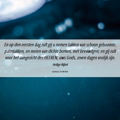Picture 06 - Leviticus 23:40 NLD - En op den eersten dag zult gij u nemen takken van - Bible Verse Picture