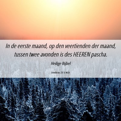 Picture 06 - Leviticus 23:5 NLD - In de eerste maand, op den veertienden der maand, - Bible Verse Picture