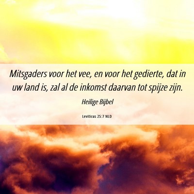 Picture 06 - Leviticus 25:7 NLD - Mitsgaders voor het vee, en voor het gedierte, - Bible Verse Picture