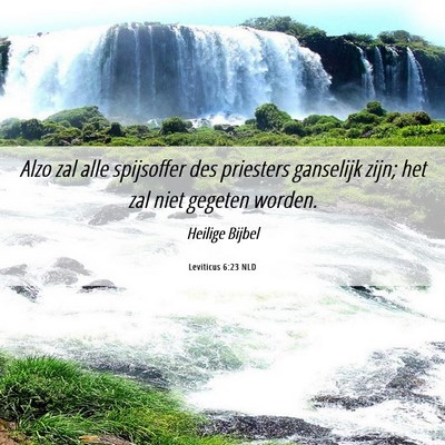 Picture 06 - Leviticus 6:23 NLD - Alzo zal alle spijsoffer des priesters ganselijk - Bible Verse Picture
