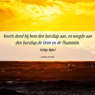 Picture 06 - Leviticus 8:8 NLD - Voorts deed hij hem den borstlap aan, en voegde - Bible Verse Picture