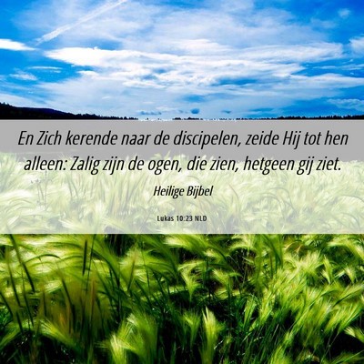 Picture 06 - Lukas 10:23 NLD - En Zich kerende naar de discipelen, zeide Hij tot - Bible Verse Picture