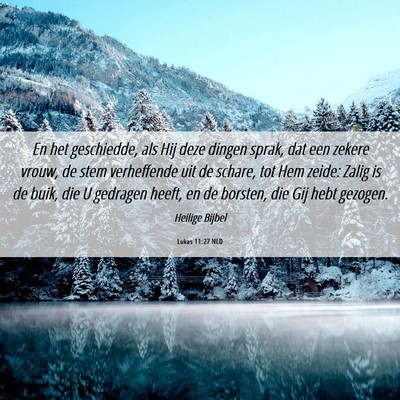 Picture 06 - Lukas 11:27 NLD - En het geschiedde, als Hij deze dingen sprak, dat - Bible Verse Picture