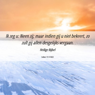 Picture 06 - Lukas 13:3 NLD - Ik zeg u: Neen zij; maar indien gij u niet - Bible Verse Picture