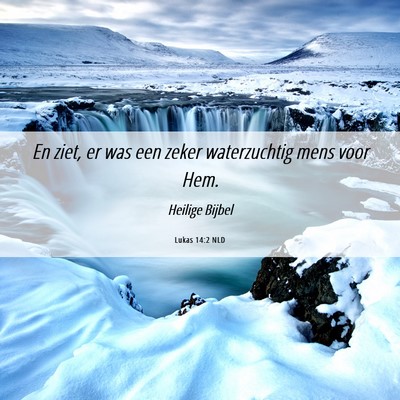 Picture 06 - Lukas 14:2 NLD - En ziet, er was een zeker waterzuchtig mens voor - Bible Verse Picture