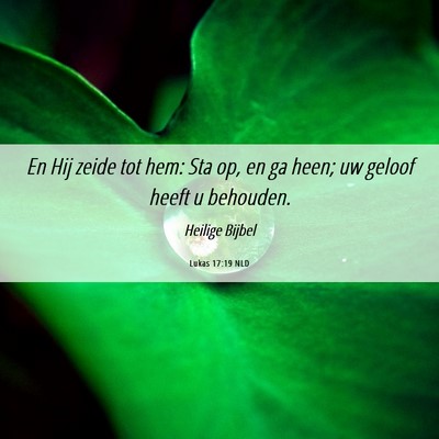 Picture 06 - Lukas 17:19 NLD - En Hij zeide tot hem: Sta op, en ga heen; uw - Bible Verse Picture