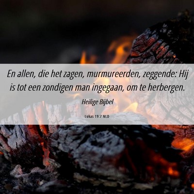 Picture 06 - Lukas 19:7 NLD - En allen, die het zagen, murmureerden, zeggende: - Bible Verse Picture