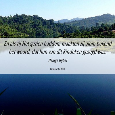 Picture 06 - Lukas 2:17 NLD - En als zij Het gezien hadden, maakten zij alom - Bible Verse Picture