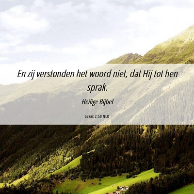 Picture 06 - Lukas 2:50 NLD - En zij verstonden het woord niet, dat Hij tot hen - Bible Verse Picture