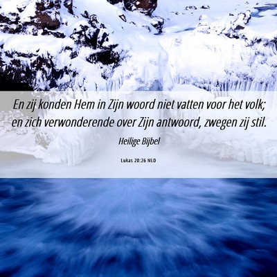 Picture 06 - Lukas 20:26 NLD - En zij konden Hem in Zijn woord niet vatten voor - Bible Verse Picture