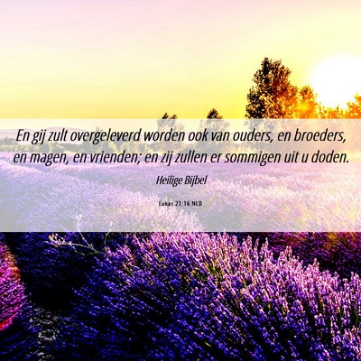 Picture 06 - Lukas 21:16 NLD - En gij zult overgeleverd worden ook van ouders, - Bible Verse Picture