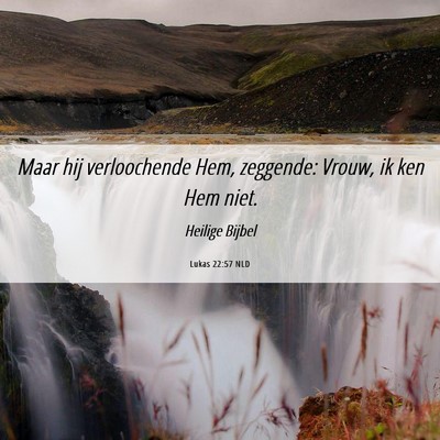 Picture 06 - Lukas 22:57 NLD - Maar hij verloochende Hem, zeggende: Vrouw, ik - Bible Verse Picture