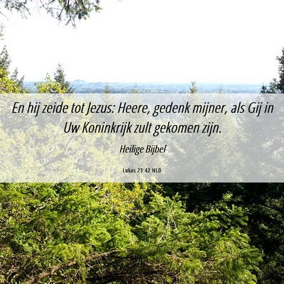 Picture 06 - Lukas 23:42 NLD - En hij zeide tot Jezus: Heere, gedenk mijner, als - Bible Verse Picture