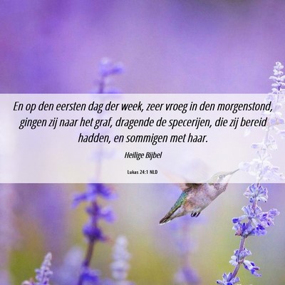 Picture 06 - Lukas 24:1 NLD - En op den eersten dag der week, zeer vroeg in den - Bible Verse Picture