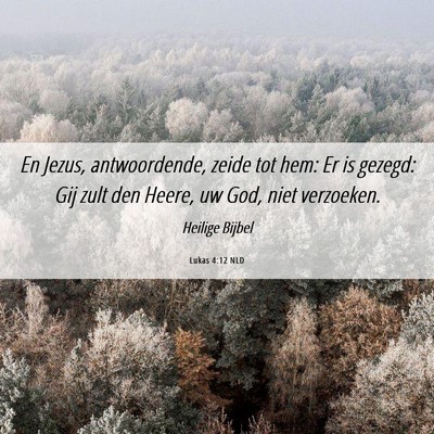 Picture 06 - Lukas 4:12 NLD - En Jezus, antwoordende, zeide tot hem: Er is - Bible Verse Picture