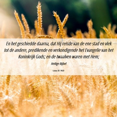 Picture 06 - Lukas 8:1 NLD - En het geschiedde daarna, dat Hij reisde van de - Bible Verse Picture