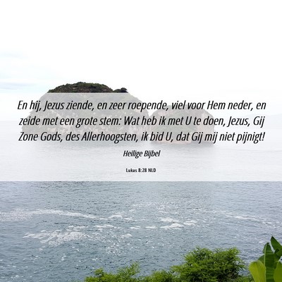 Picture 06 - Lukas 8:28 NLD - En hij, Jezus ziende, en zeer roepende, viel voor - Bible Verse Picture