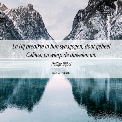 Picture 06 - Markus 1:39 NLD - En Hij predikte in hun synagogen, door geheel - Bible Verse Picture