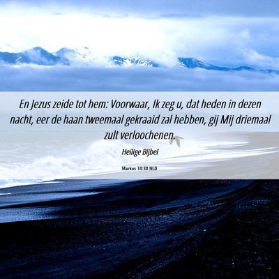 Picture 06 - Markus 14:30 NLD - En Jezus zeide tot hem: Voorwaar, Ik zeg u, dat - Bible Verse Picture
