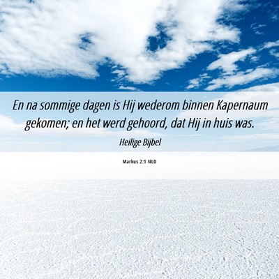 Picture 06 - Markus 2:1 NLD - En na sommige dagen is Hij wederom binnen - Bible Verse Picture