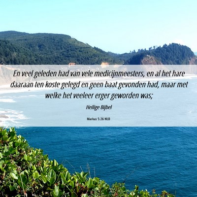 Picture 06 - Markus 5:26 NLD - En veel geleden had van vele medicijnmeesters, en - Bible Verse Picture