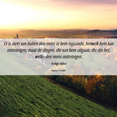 Picture 06 - Markus 7:15 NLD - Er is niets van buiten den mens in hem ingaande, - Bible Verse Picture
