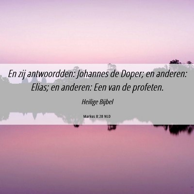 Picture 06 - Markus 8:28 NLD - En zij antwoordden: Johannes de Doper; en - Bible Verse Picture