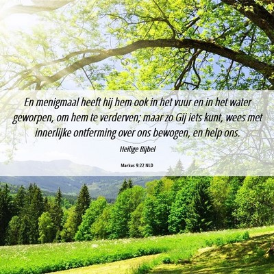 Picture 06 - Markus 9:22 NLD - En menigmaal heeft hij hem ook in het vuur en in - Bible Verse Picture