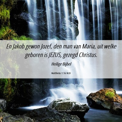 Picture 06 - Mattheüs 1:16 NLD - En Jakob gewon Jozef, den man van Maria, uit - Bible Verse Picture