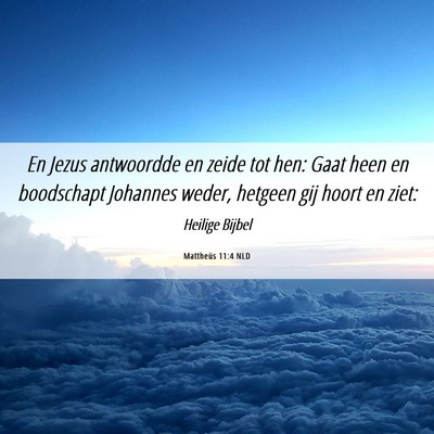 Picture 06 - Mattheüs 11:4 NLD - En Jezus antwoordde en zeide tot hen: Gaat heen - Bible Verse Picture
