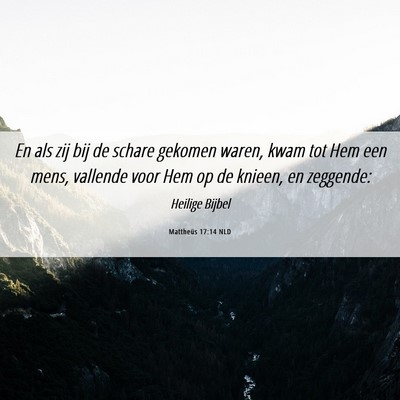 Picture 06 - Mattheüs 17:14 NLD - En als zij bij de schare gekomen waren, kwam tot - Bible Verse Picture