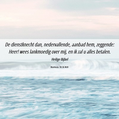 Picture 06 - Mattheüs 18:26 NLD - De dienstknecht dan, nedervallende, aanbad hem, - Bible Verse Picture