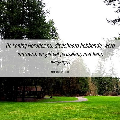 Picture 06 - Mattheüs 2:3 NLD - De koning Herodes nu, dit gehoord hebbende, werd - Bible Verse Picture