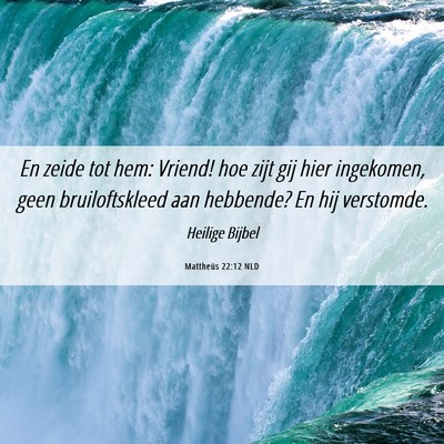 Picture 06 - Mattheüs 22:12 NLD - En zeide tot hem: Vriend! hoe zijt gij hier - Bible Verse Picture