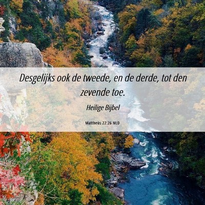 Picture 06 - Mattheüs 22:26 NLD - Desgelijks ook de tweede, en de derde, tot den - Bible Verse Picture