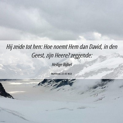 Picture 06 - Mattheüs 22:43 NLD - Hij zeide tot hen: Hoe noemt Hem dan David, in - Bible Verse Picture