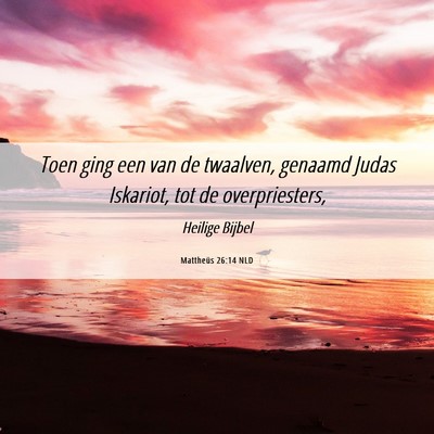 Picture 06 - Mattheüs 26:14 NLD - Toen ging een van de twaalven, genaamd Judas - Bible Verse Picture