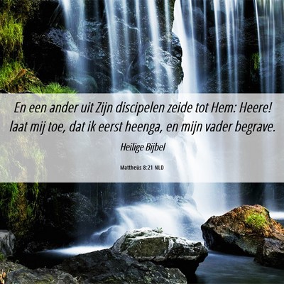 Picture 06 - Mattheüs 8:21 NLD - En een ander uit Zijn discipelen zeide tot Hem: - Bible Verse Picture