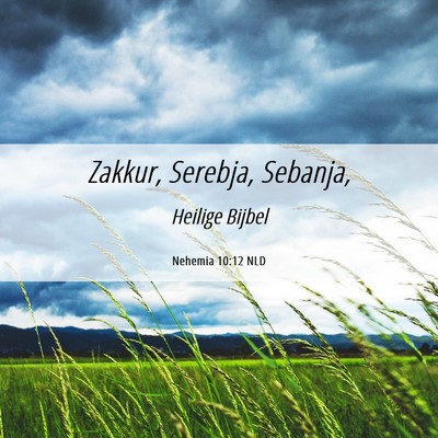 Picture 06 - Nehemia 10:12 NLD - Zakkur, Serebja, - Bible Verse Picture