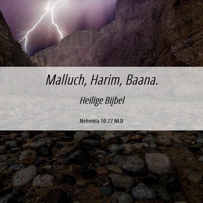Picture 06 - Nehemia 10:27 NLD - Malluch, Harim, - Bible Verse Picture