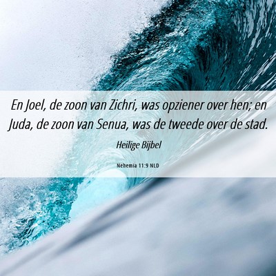 Picture 06 - Nehemia 11:9 NLD - En Joel, de zoon van Zichri, was opziener over - Bible Verse Picture