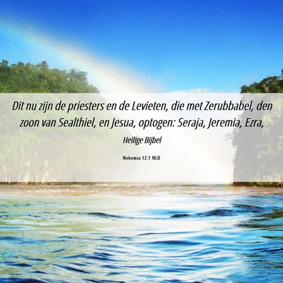 Picture 06 - Nehemia 12:1 NLD - Dit nu zijn de priesters en de Levieten, die met - Bible Verse Picture