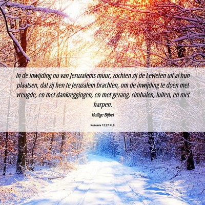 Picture 06 - Nehemia 12:27 NLD - In de inwijding nu van Jeruzalems muur, zochten - Bible Verse Picture