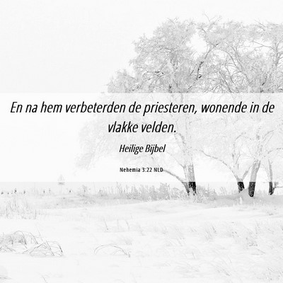 Picture 06 - Nehemia 3:22 NLD - En na hem verbeterden de priesteren, wonende in - Bible Verse Picture