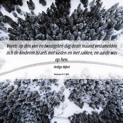 Picture 06 - Nehemia 9:1 NLD - Voorts op den vier en twintigsten dag dezer maand - Bible Verse Picture