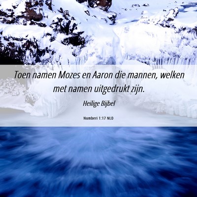 Picture 06 - Numberi 1:17 NLD - Toen namen Mozes en Aaron die mannen, welken met - Bible Verse Picture