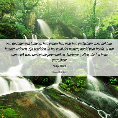 Picture 06 - Numberi 1:22 NLD - Van de zonen van Simeon, hun geboorten, naar hun - Bible Verse Picture